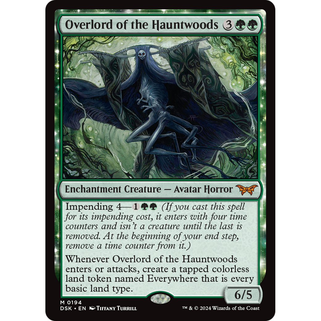 Overlord of the Hauntwoods (DSK-194) - Duskmourn: House of Horror: (enchantment) Foil