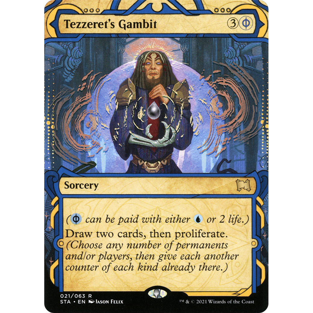 Tezzeret's Gambit (STA-021) - Strixhaven Mystical Archive: (Showcase) (Borderless)