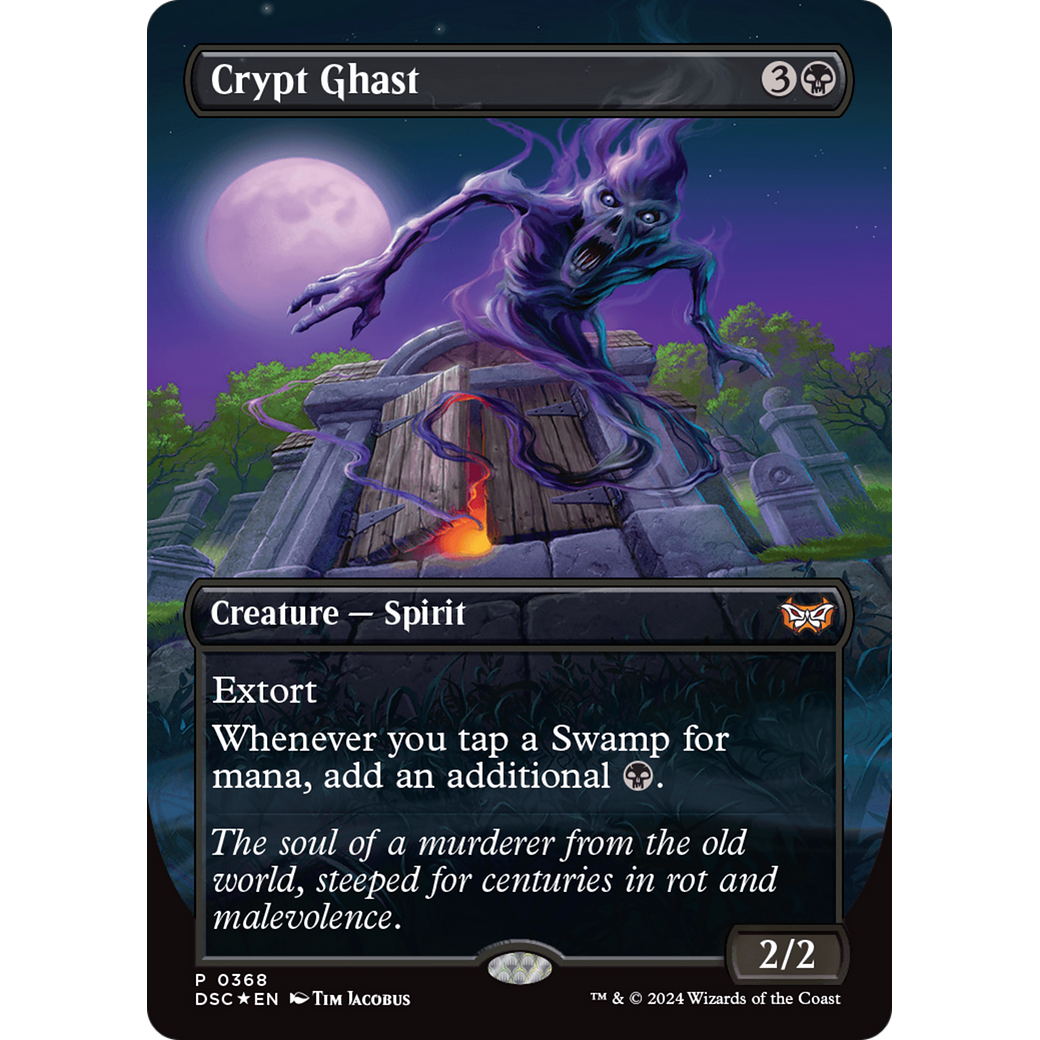 Crypt Ghast (DSC-368) - Duskmourn: House of Horror Commander (Borderless) Foil