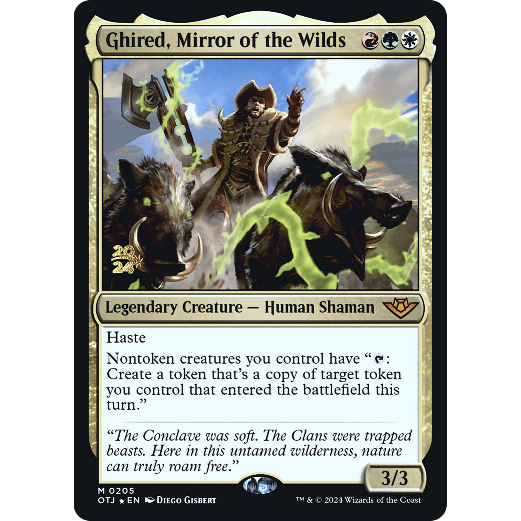 Ghired, Mirror of the Wilds (PRE-205S) - Outlaws of Thunder Junction Promos Foil