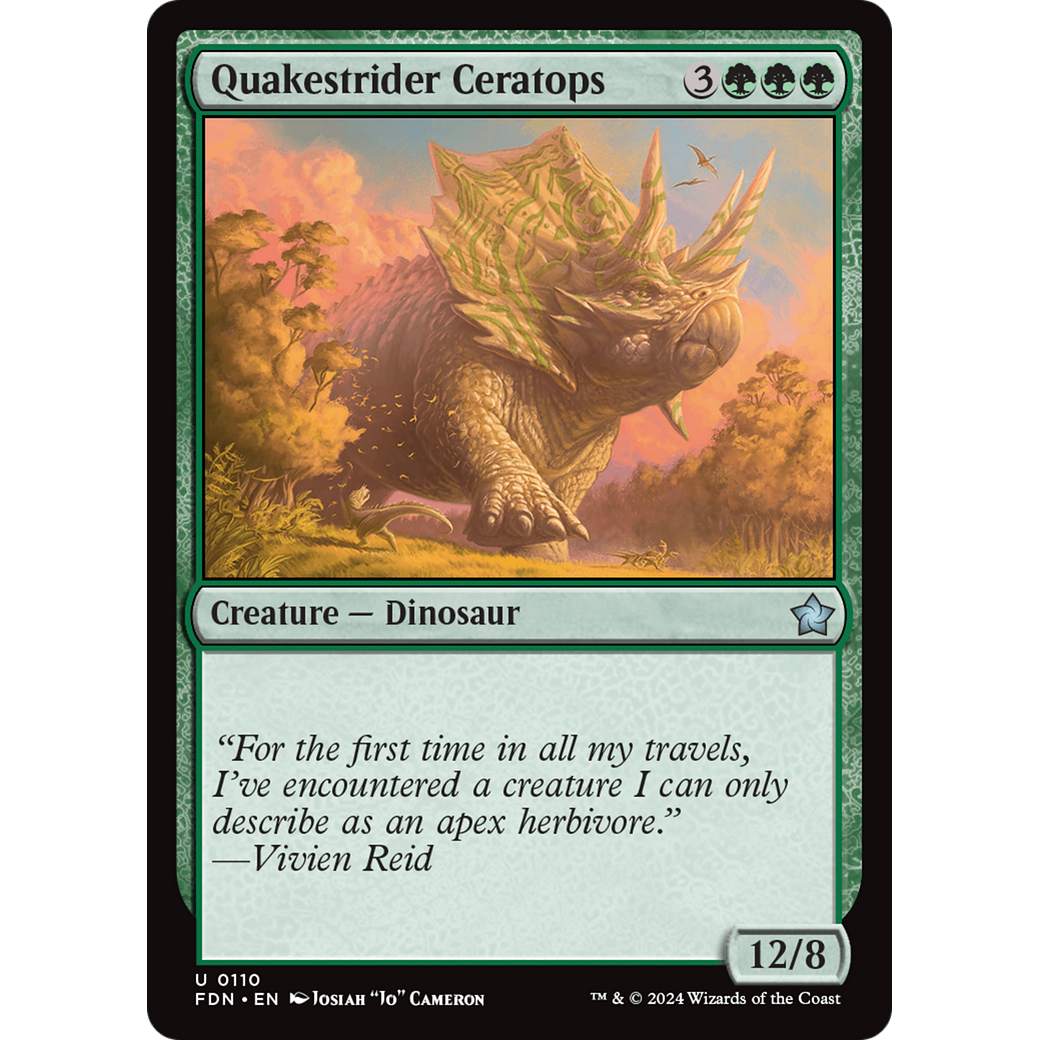 Quakestrider Ceratops (FDN-110) - Foundations Foil