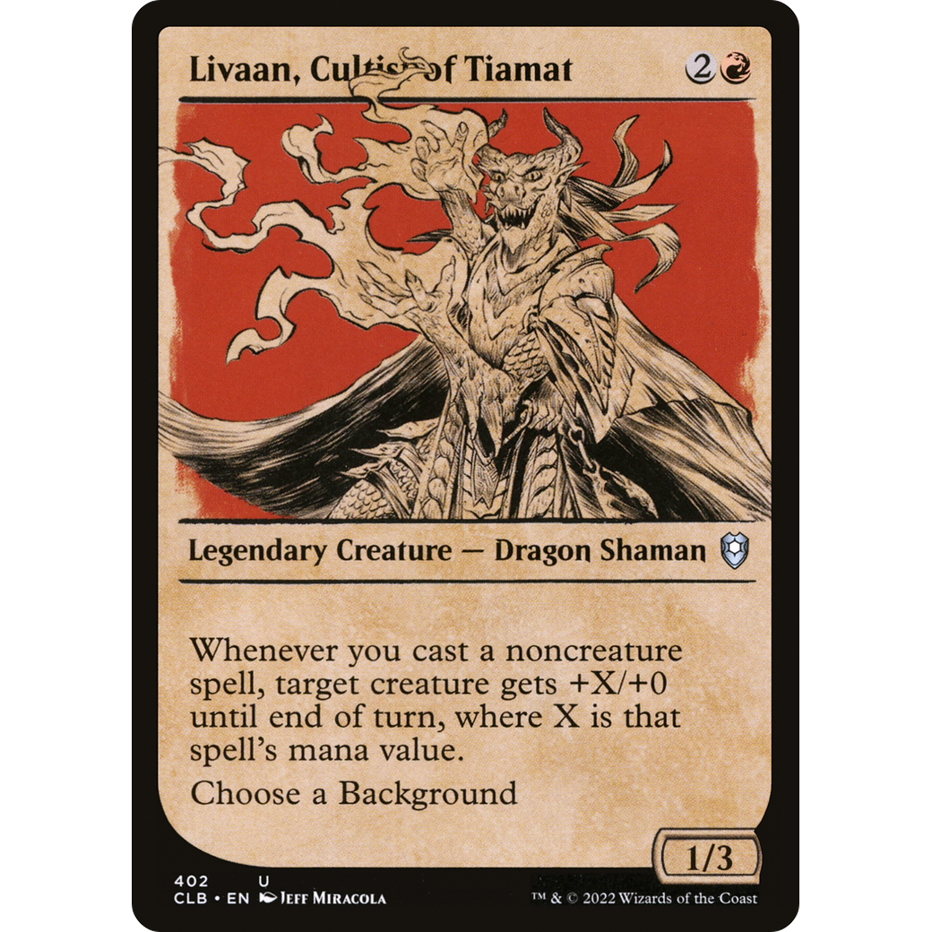 Livaan, Cultist of Tiamat (CLB-402) - Commander Legends: Battle for Baldur's Gate: (Showcase) Foil
