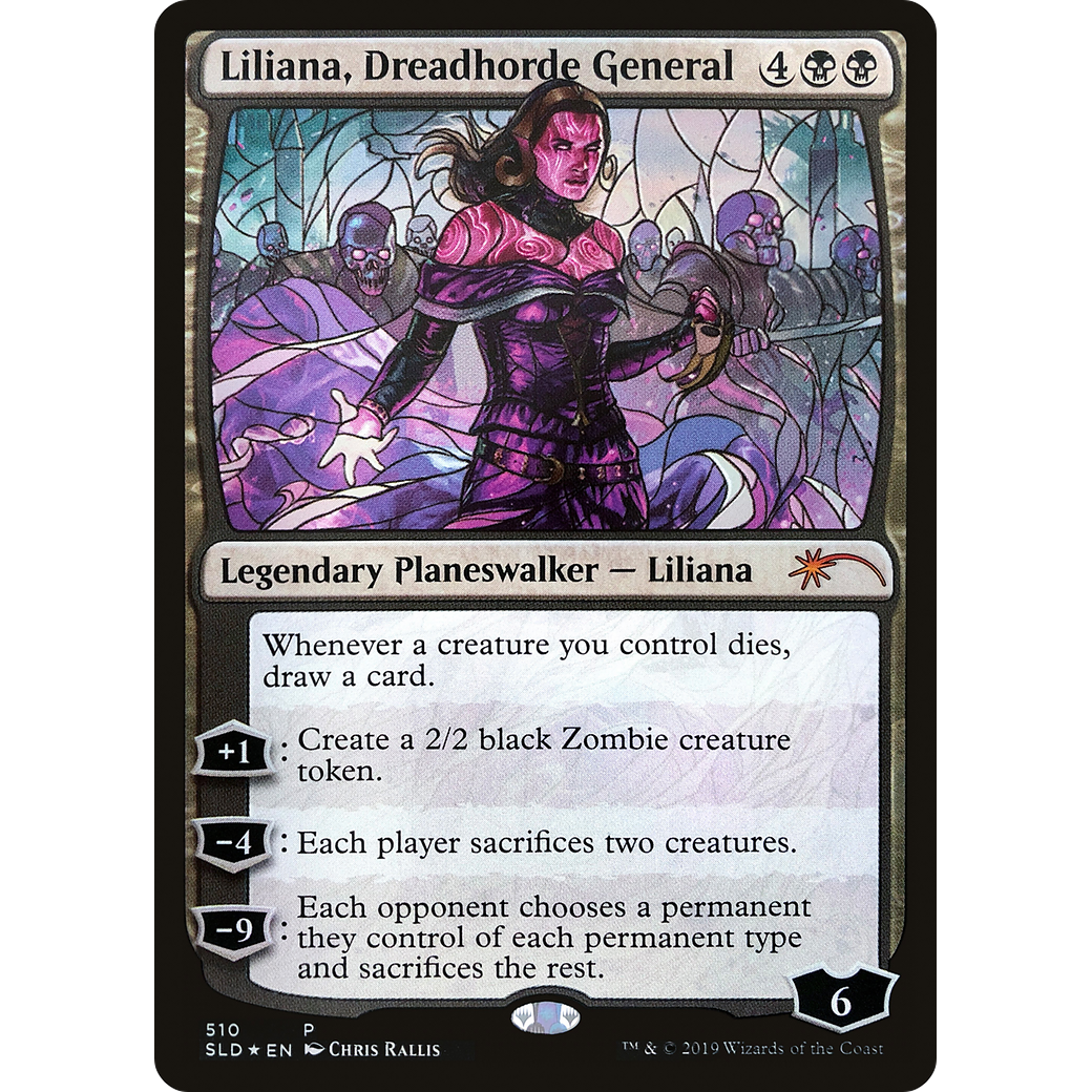 Liliana, Dreadhorde General (Stained Glass) (SLD-510) - Secret Lair Drop Foil