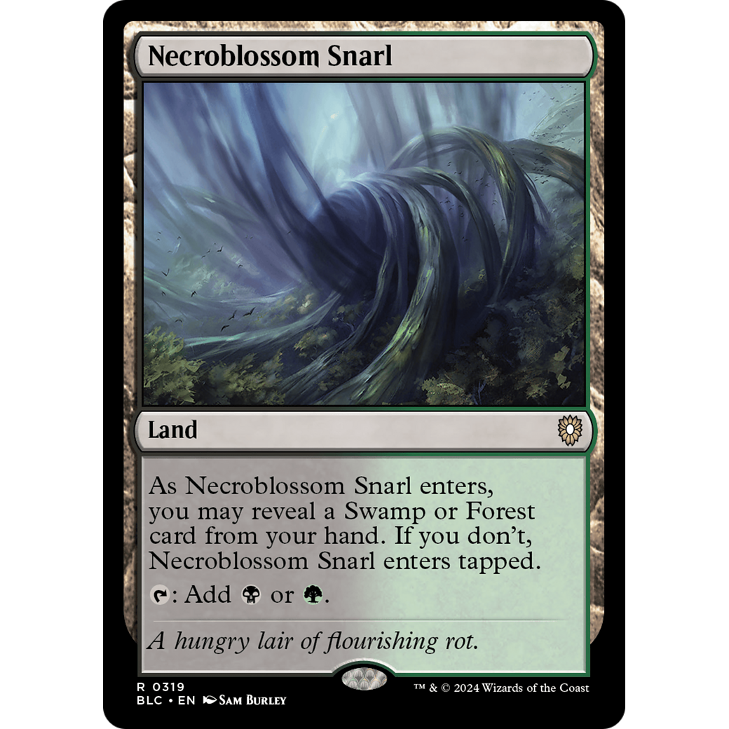 Necroblossom Snarl (BLC-319) - Bloomburrow Commander