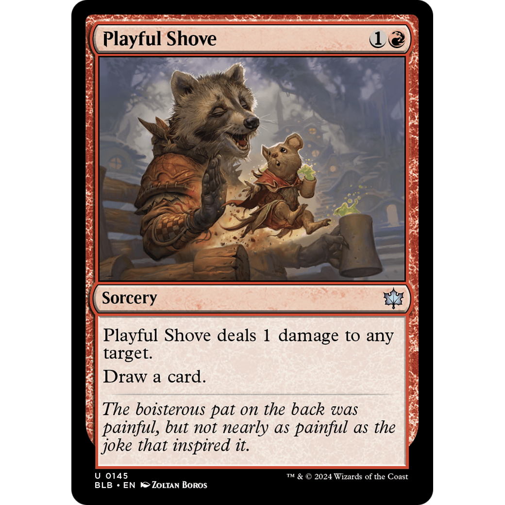 Playful Shove (BLB-145) - Bloomburrow Foil