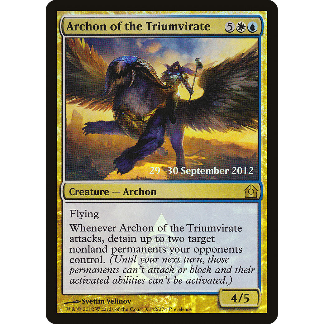 Archon of the Triumvirate (PRE-142) - Return to Ravnica Promos Foil