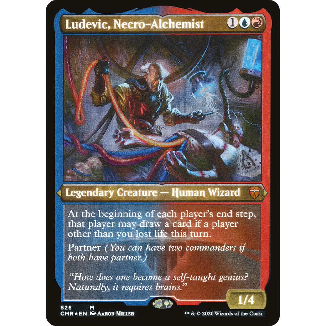 Ludevic, Necro-Alchemist (Foil Etched) (CMR-525) - Commander Legends Foil