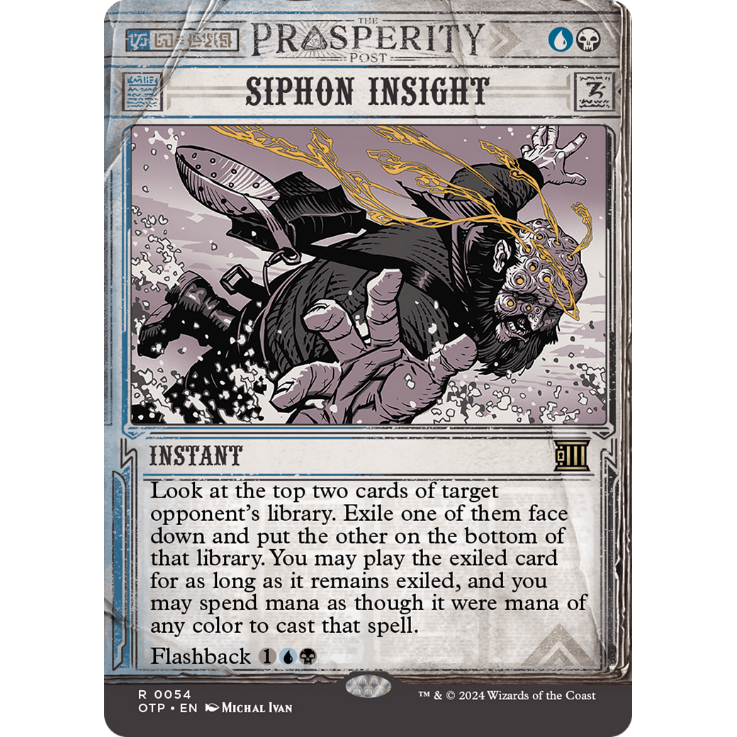 Siphon Insight (OTP-054) - Breaking News: (Showcase) (Borderless) Foil