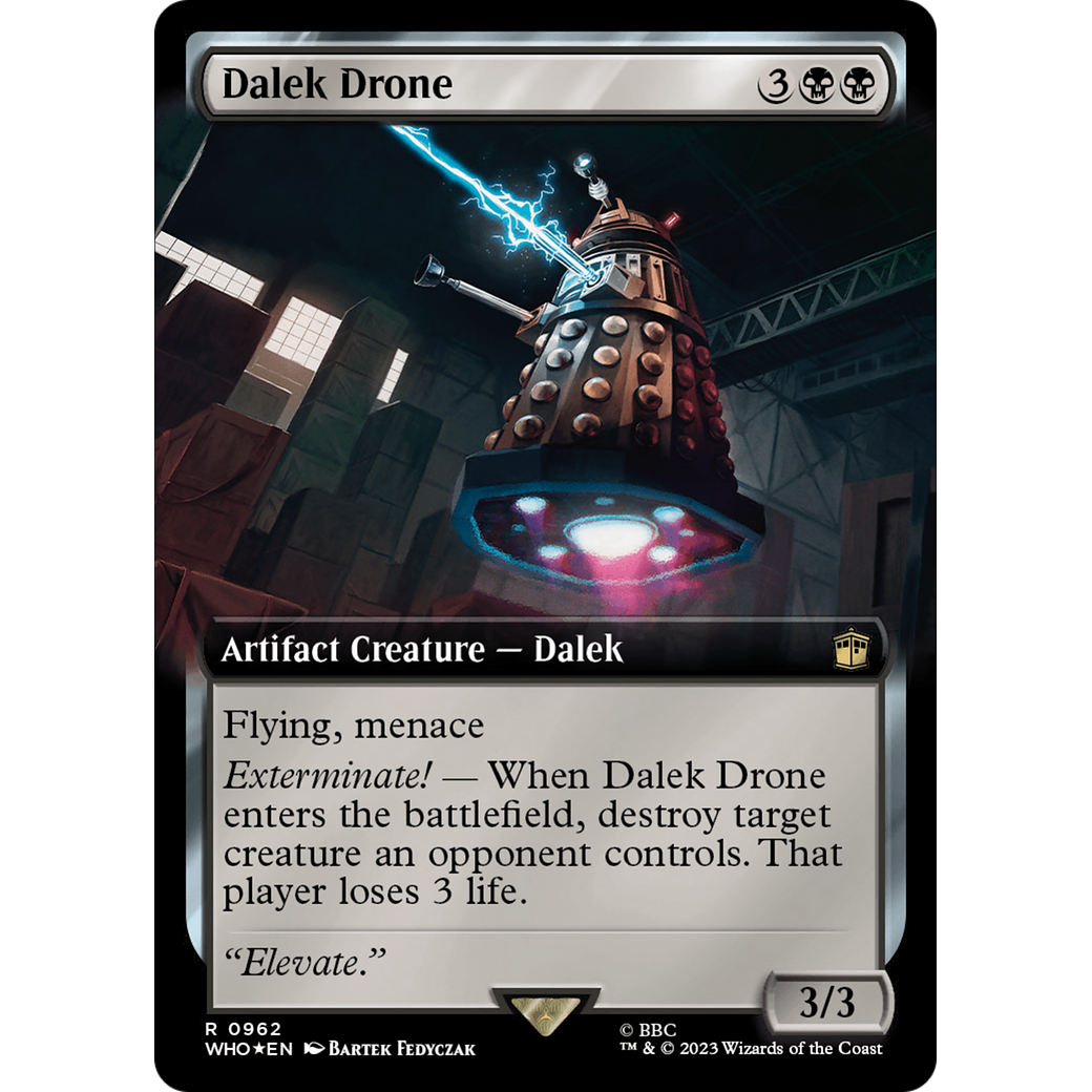 Dalek Drone (Extended Art) (Surge Foil) (WHO-962) - Doctor Who: (Extended Art) Foil
