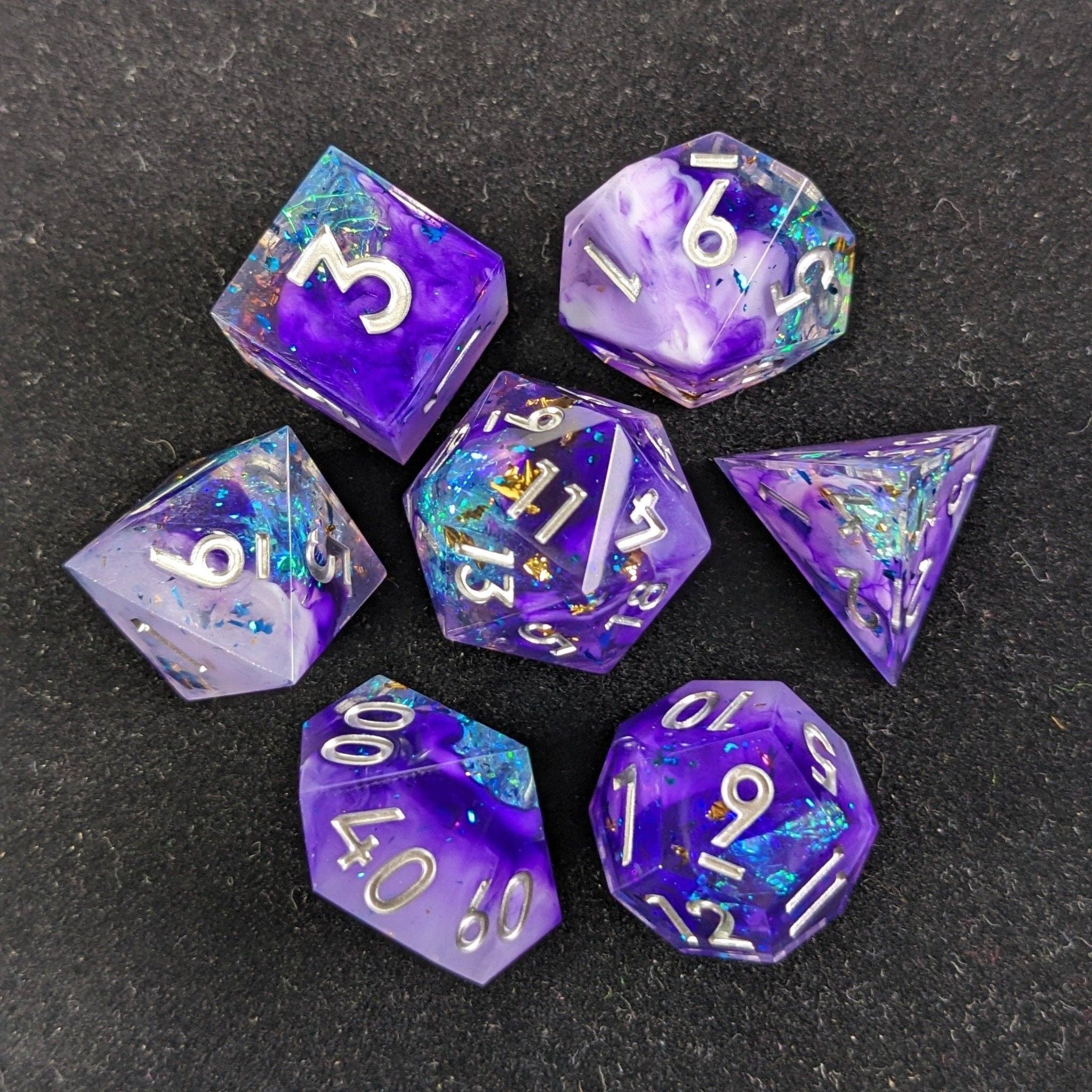 Astral Lavenderite 7-Piece Polyhedral Dice Set