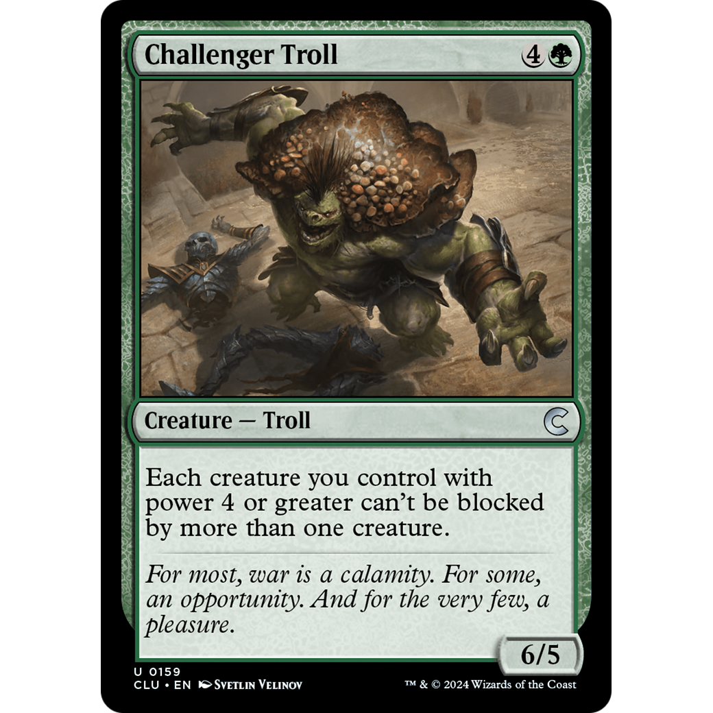 Challenger Troll (CLU-159) - Ravnica: Clue Edition