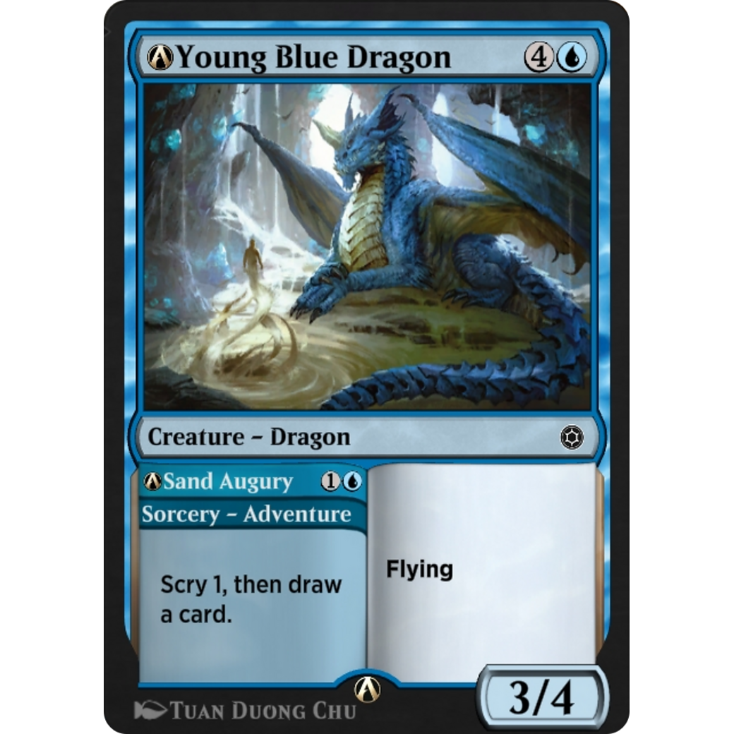 A-Young Blue Dragon // A-Sand Augury (HBG-A-138) - Alchemy Horizons: Baldur's Gate