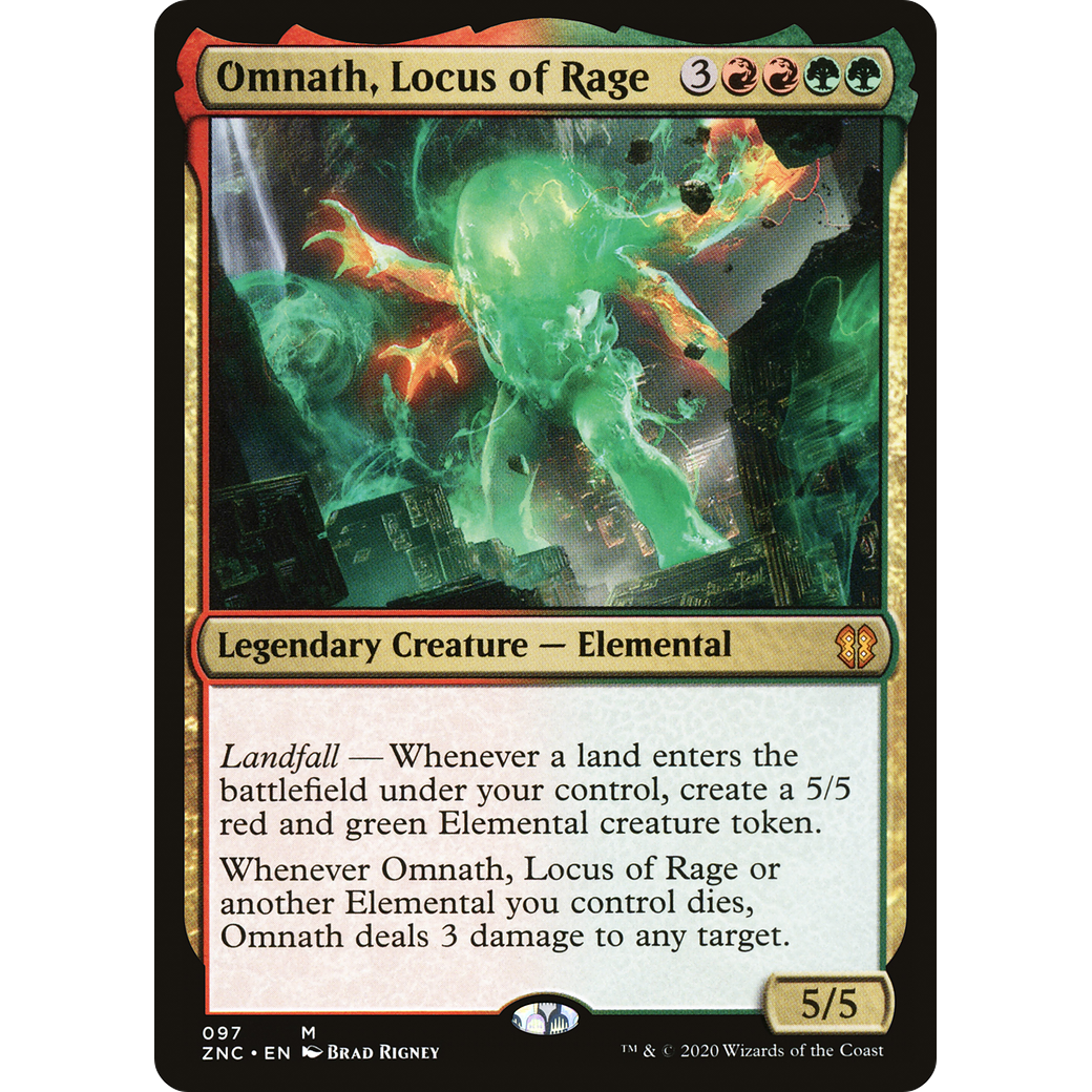 Omnath, Locus of Rage (ZNC-097) - Zendikar Rising Commander