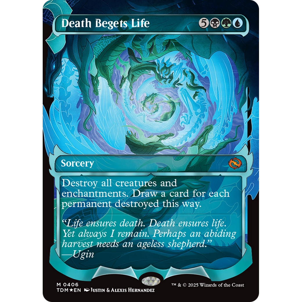 Death Begets Life (TDM-406) - Tarkir: Dragonstorm: (Showcase) (Borderless) Foil