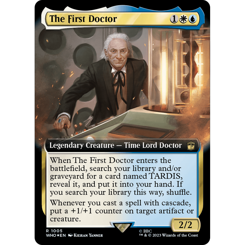 The First Doctor (Extended Art) (Surge Foil) (WHO-1005) - Doctor Who: (Extended Art) Foil