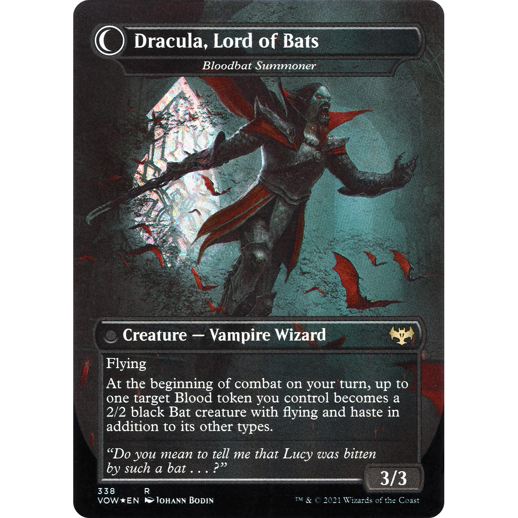 Dracula, Lord of Blood - Voldaren Bloodcaster (VOW-338) - Innistrad: Crimson Vow: (Double Faced Transform) (Borderless)
