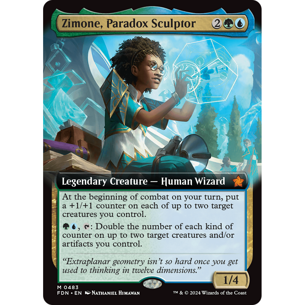 Zimone, Paradox Sculptor (FDN-483) - Foundations: (Extended Art) Foil