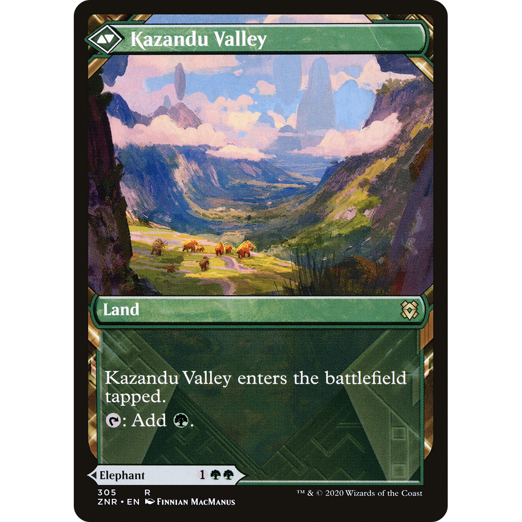 Kazandu Mammoth (Showcase) (ZNR-305) - Zendikar Rising: (Showcase)