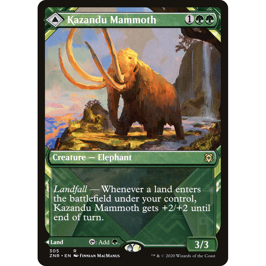 Kazandu Mammoth (Showcase) (ZNR-305) - Zendikar Rising: (Showcase) Foil