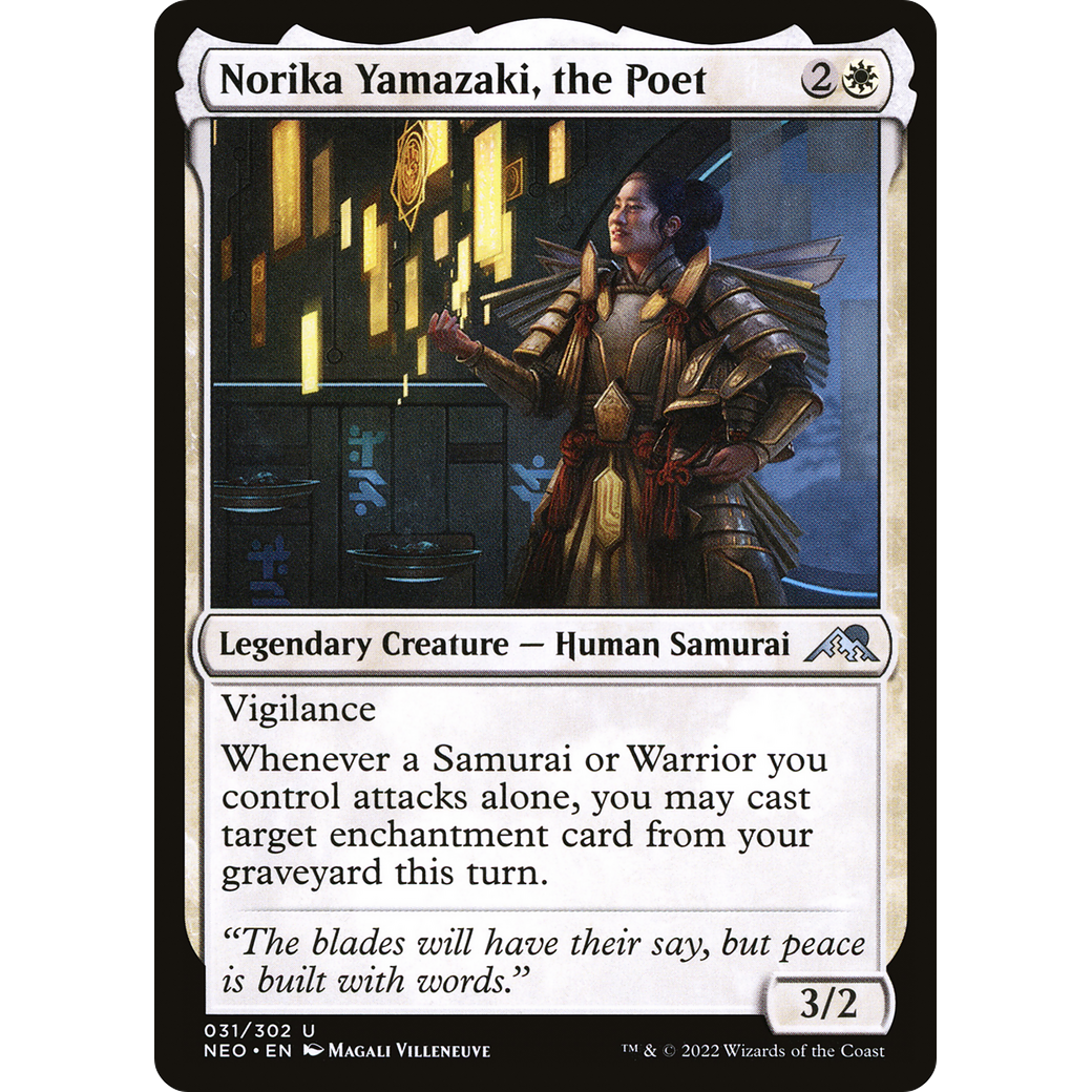 Norika Yamazaki, the Poet (NEO-031) - Kamigawa: Neon Dynasty Foil