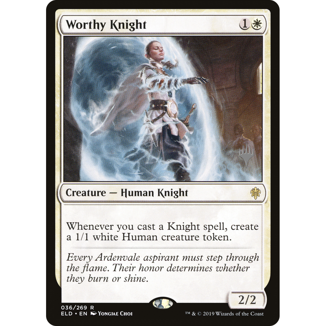 Worthy Knight (PPELD-036) - Throne of Eldraine Promos Foil