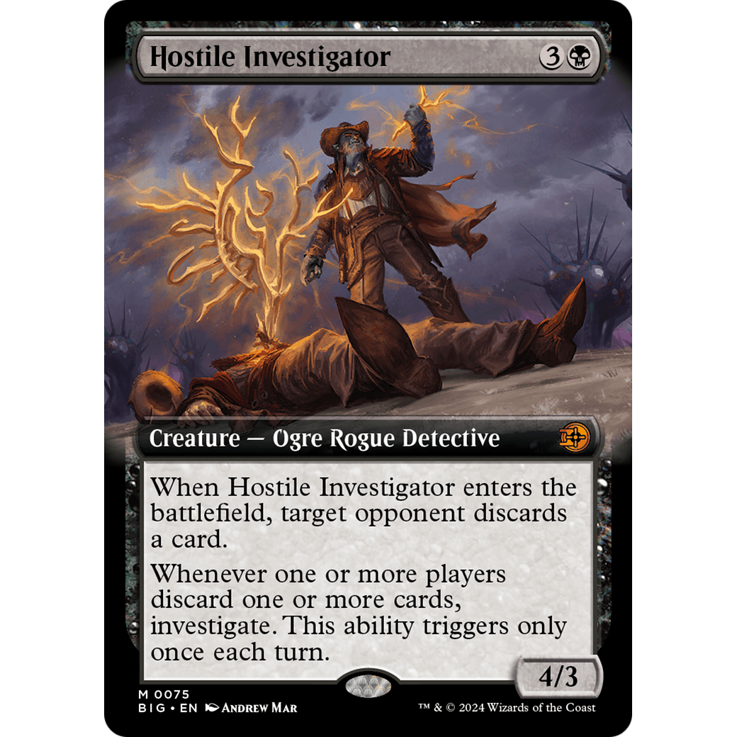 Hostile Investigator (Extended Art) (BIG-075) - The Big Score: (Extended Art)