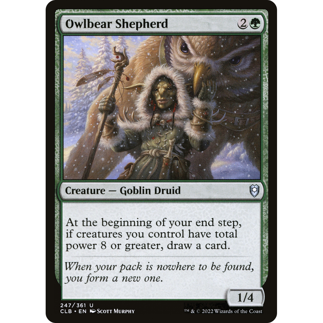 Owlbear Shepherd (CLB-247) - Commander Legends: Battle for Baldur's Gate Foil