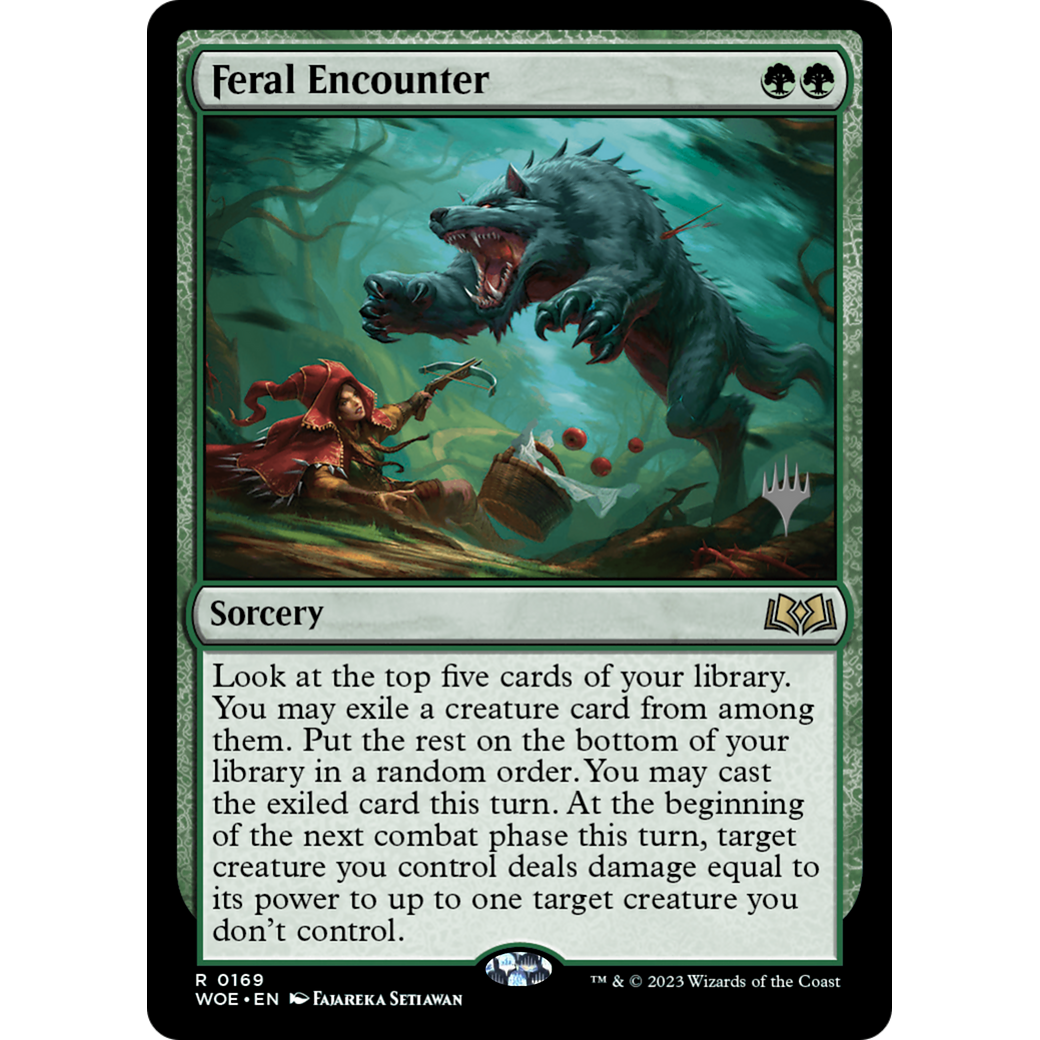 Feral Encounter (PPWOE-169P) - Wilds of Eldraine Promos Foil