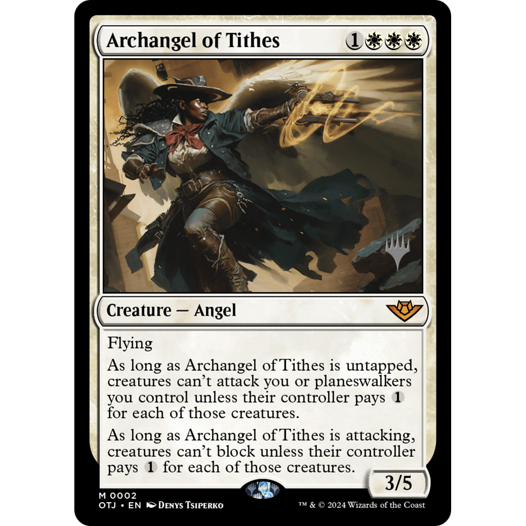 Archangel of Tithes (PPOTJ-02P) - Outlaws of Thunder Junction Promos
