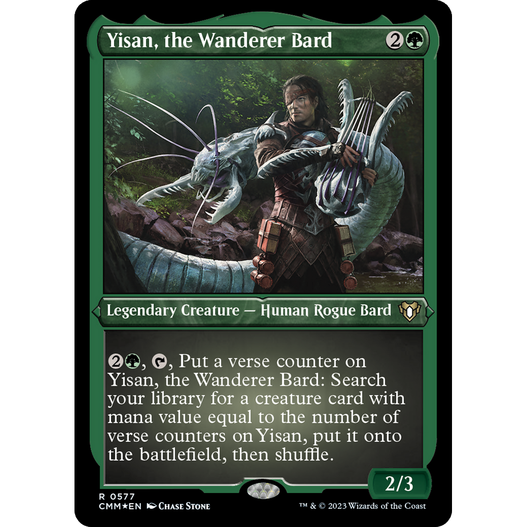 Yisan, the Wanderer Bard (CMM-577) - Commander Masters Etched Foil