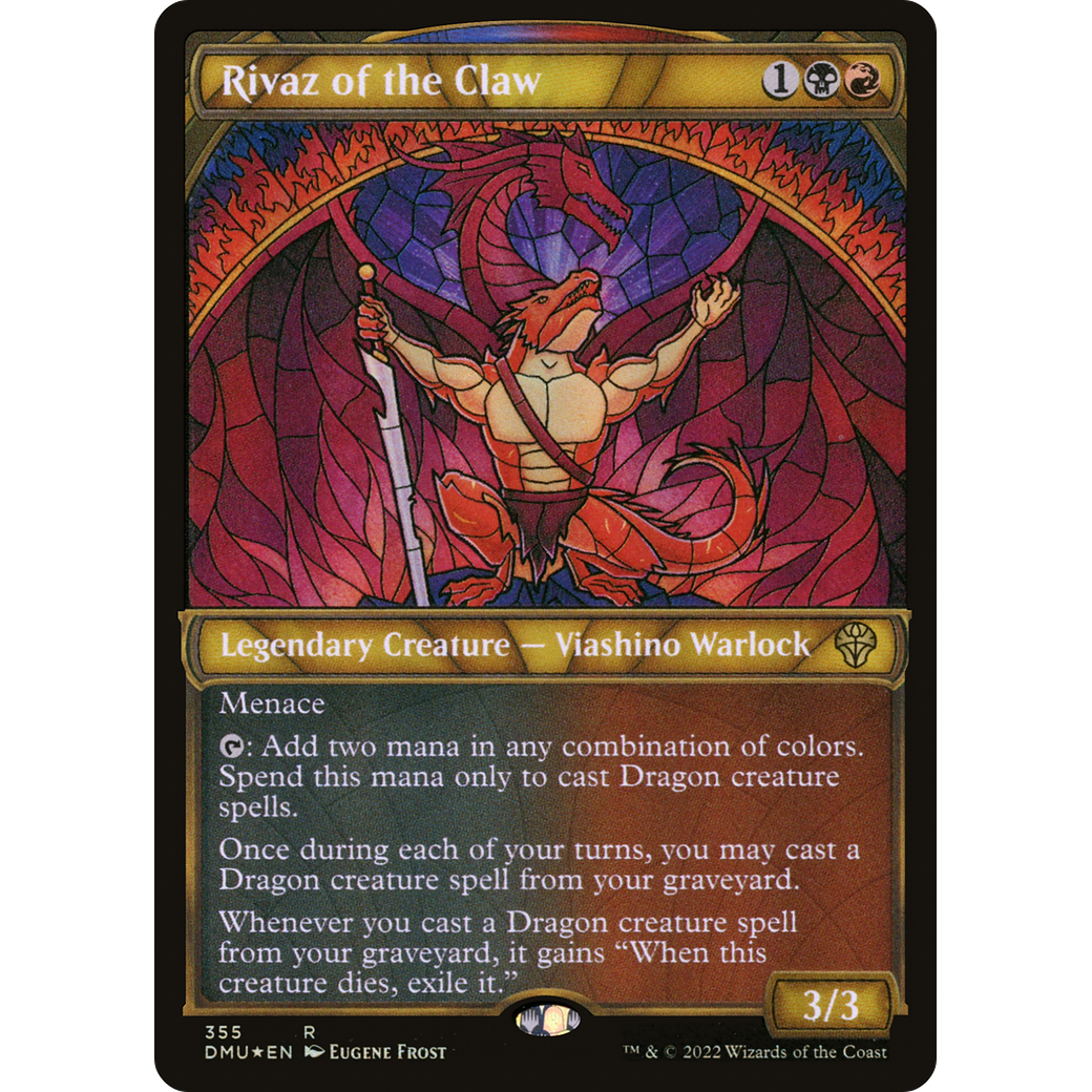 Rivaz of the Claw (Textured Foil) (DMU-355) - Dominaria United: (Showcase) Foil