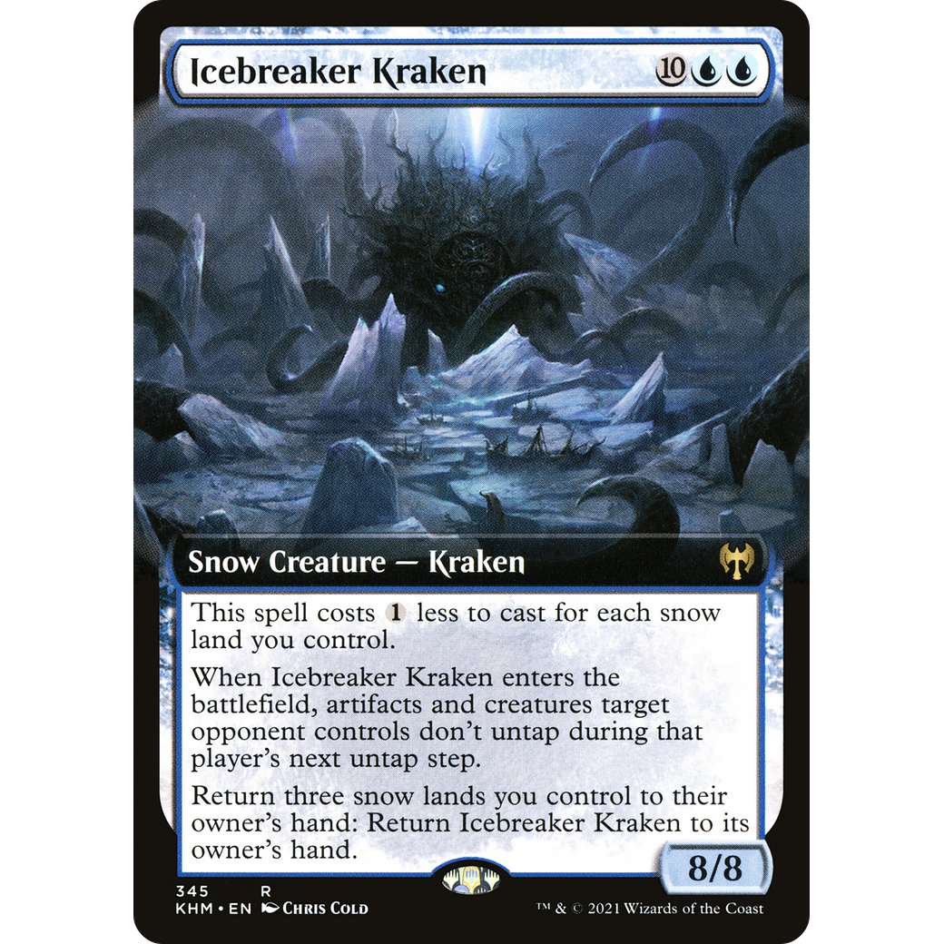 Icebreaker Kraken (Extended Art) (KHM-345) - Kaldheim: (Extended Art, snow)