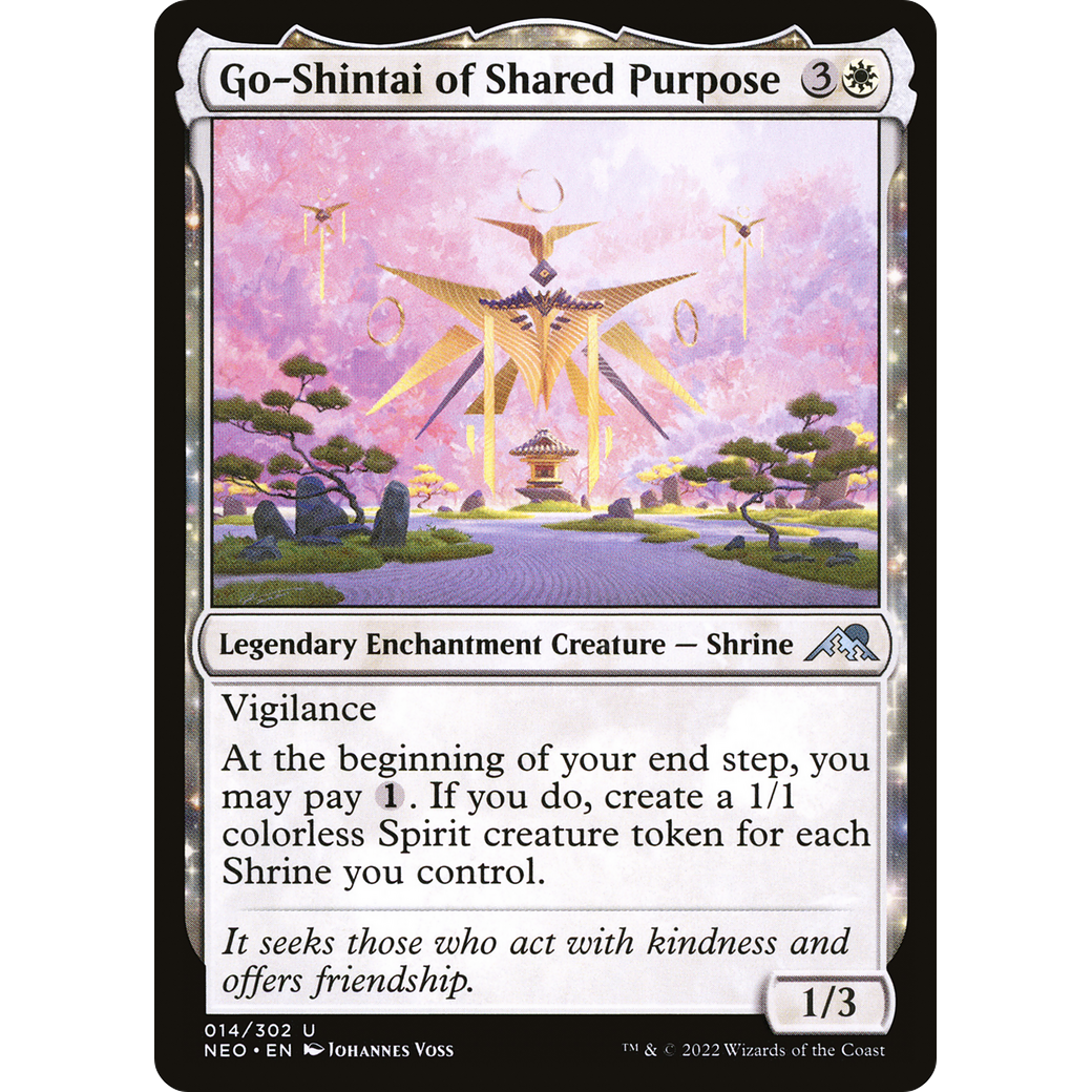 Go-Shintai of Shared Purpose (NEO-014) - Kamigawa: Neon Dynasty: (enchantment) Foil
