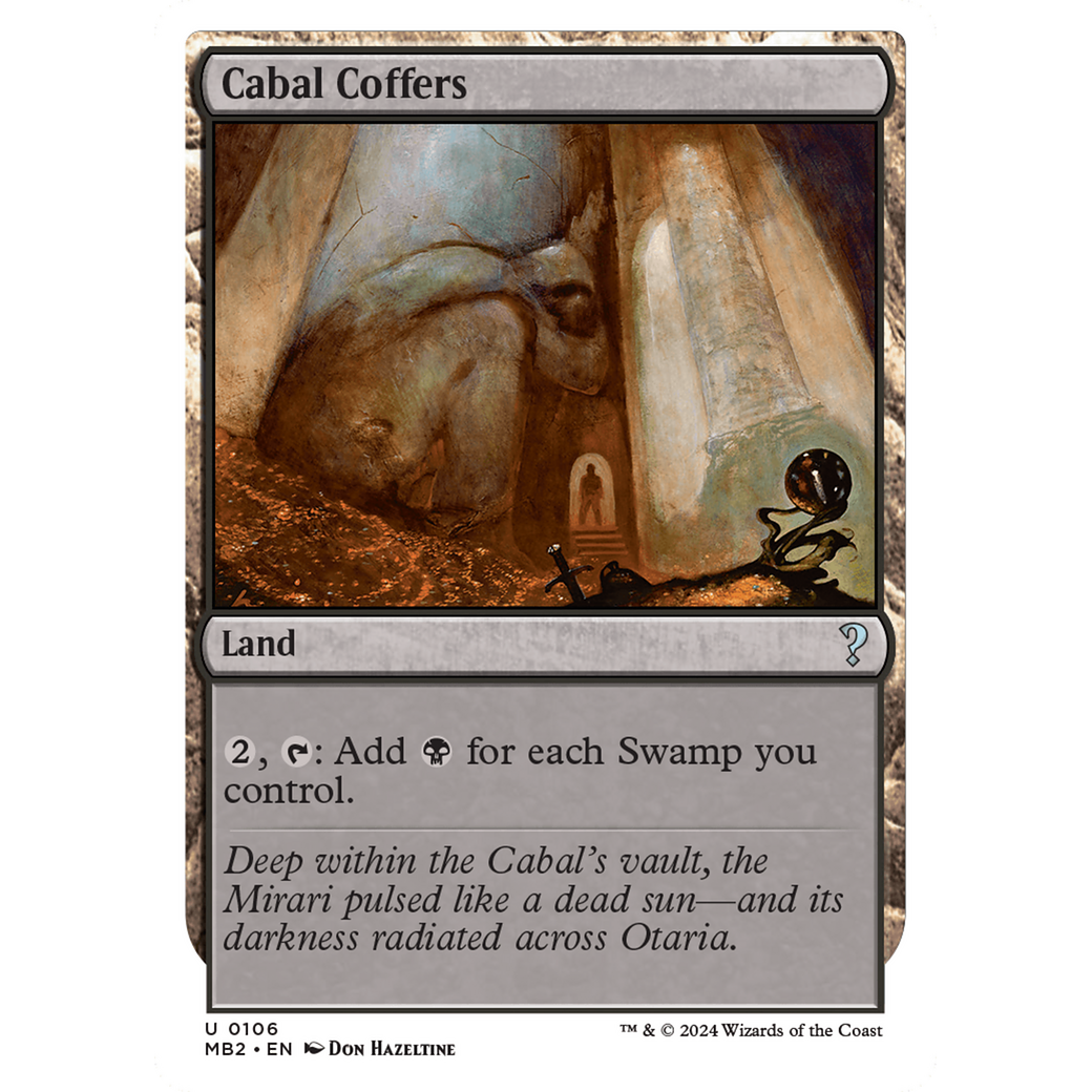 Cabal Coffers (White Border) (MB2-106) - Mystery Booster 2