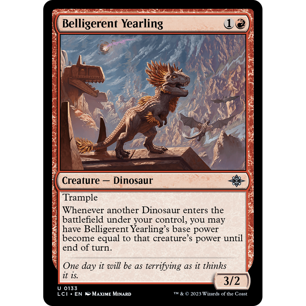Belligerent Yearling (LCI-133) - The Lost Caverns of Ixalan Foil