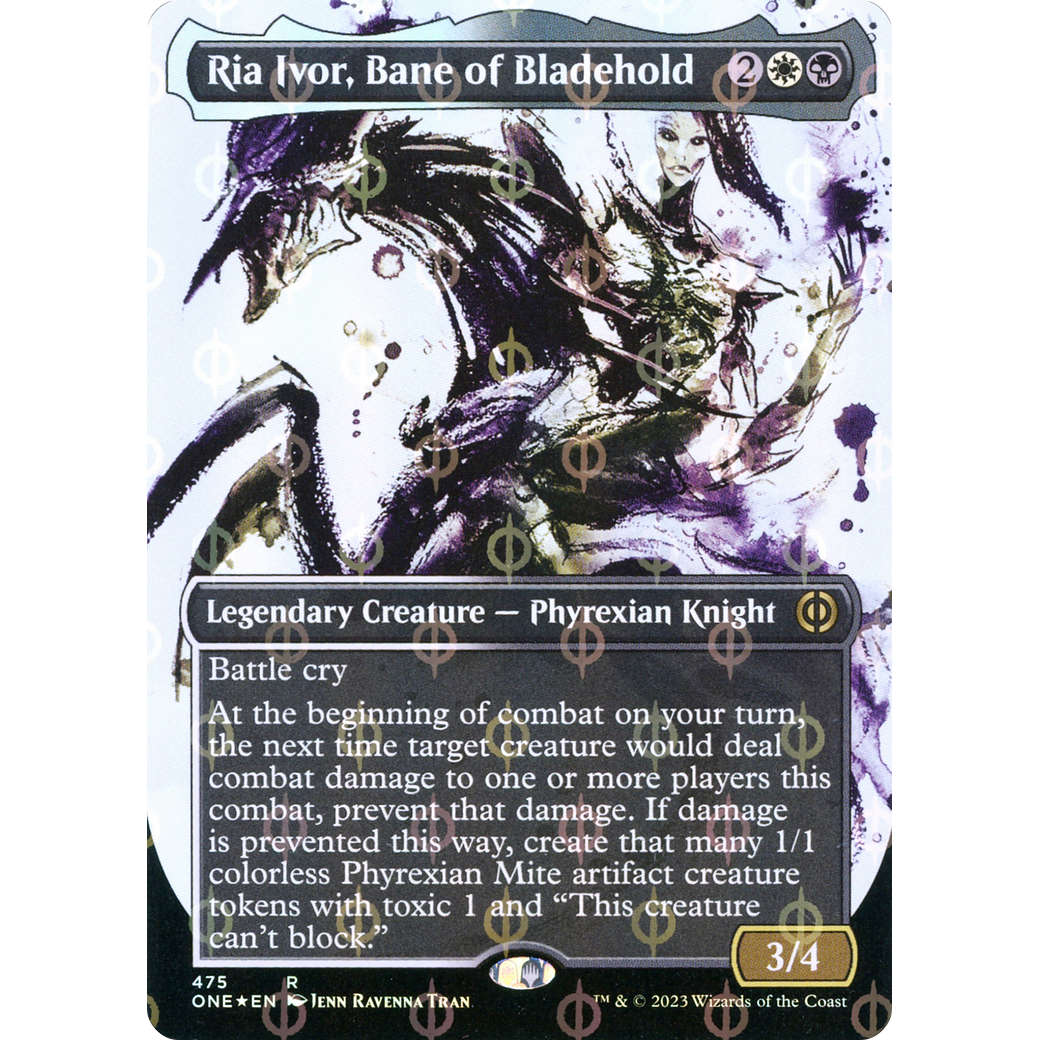 Ria Ivor, Bane of Bladehold (ONE-475) - Phyrexia: All Will Be One: (Showcase) (Borderless) Foil