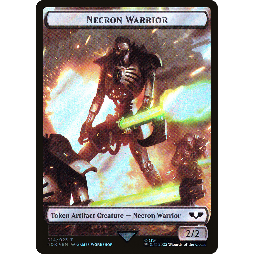 Necron Warrior (T40K-14★) - Warhammer 40,000 Tokens Foil