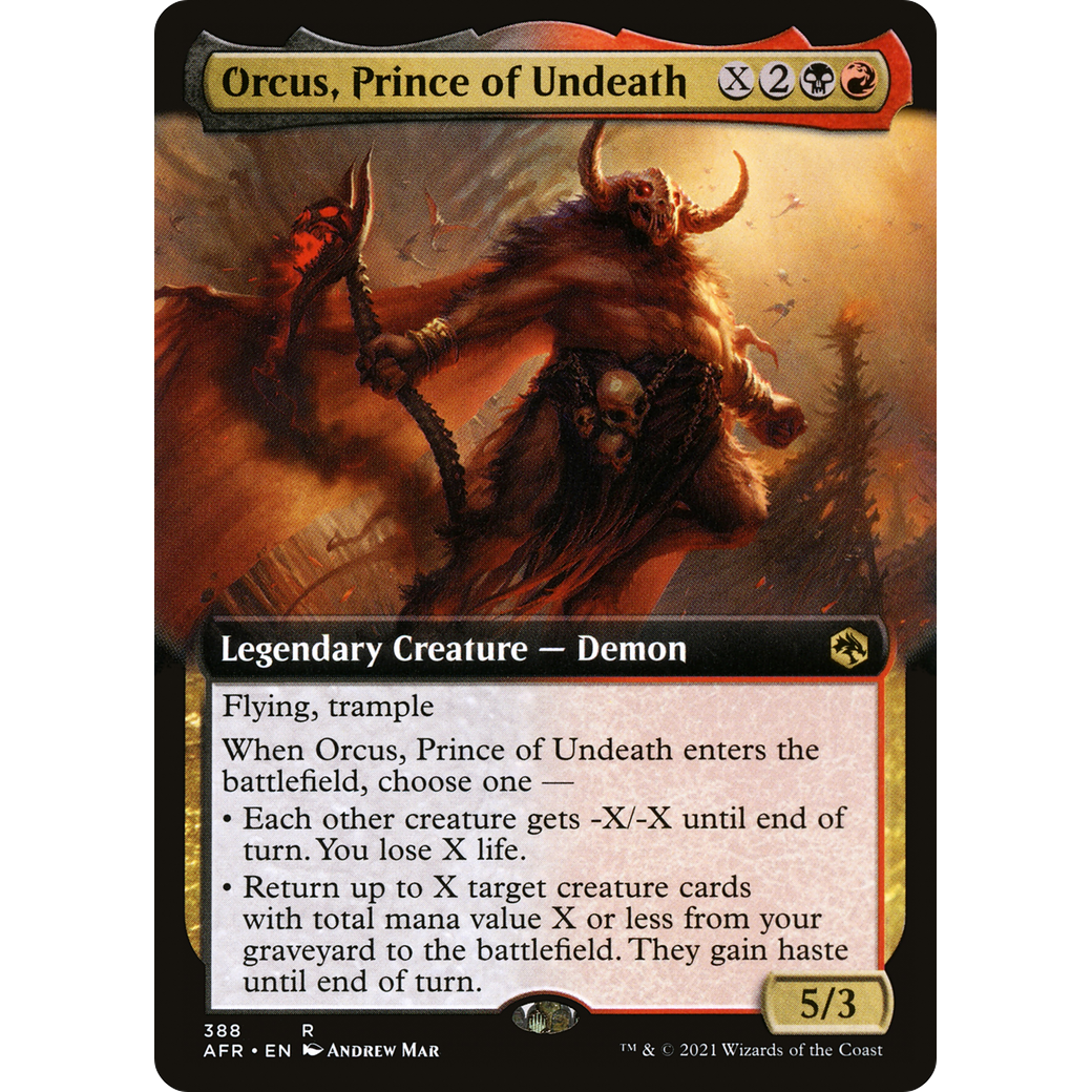 Orcus, Prince of Undeath (Extended Art) (AFR-388) - Adventures in the Forgotten Realms: (Extended Art)
