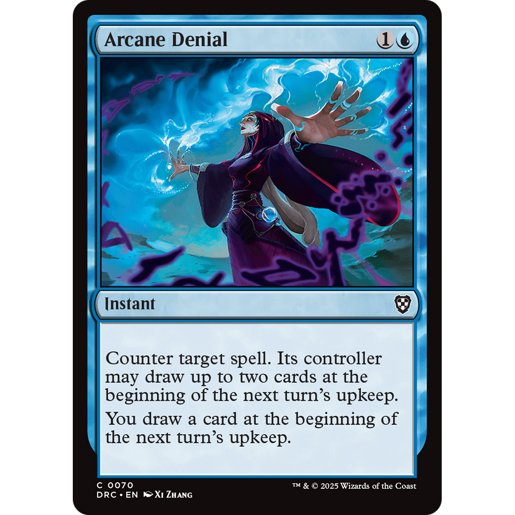 Arcane Denial (DRC-070) - Commander: Aetherdrift Foil