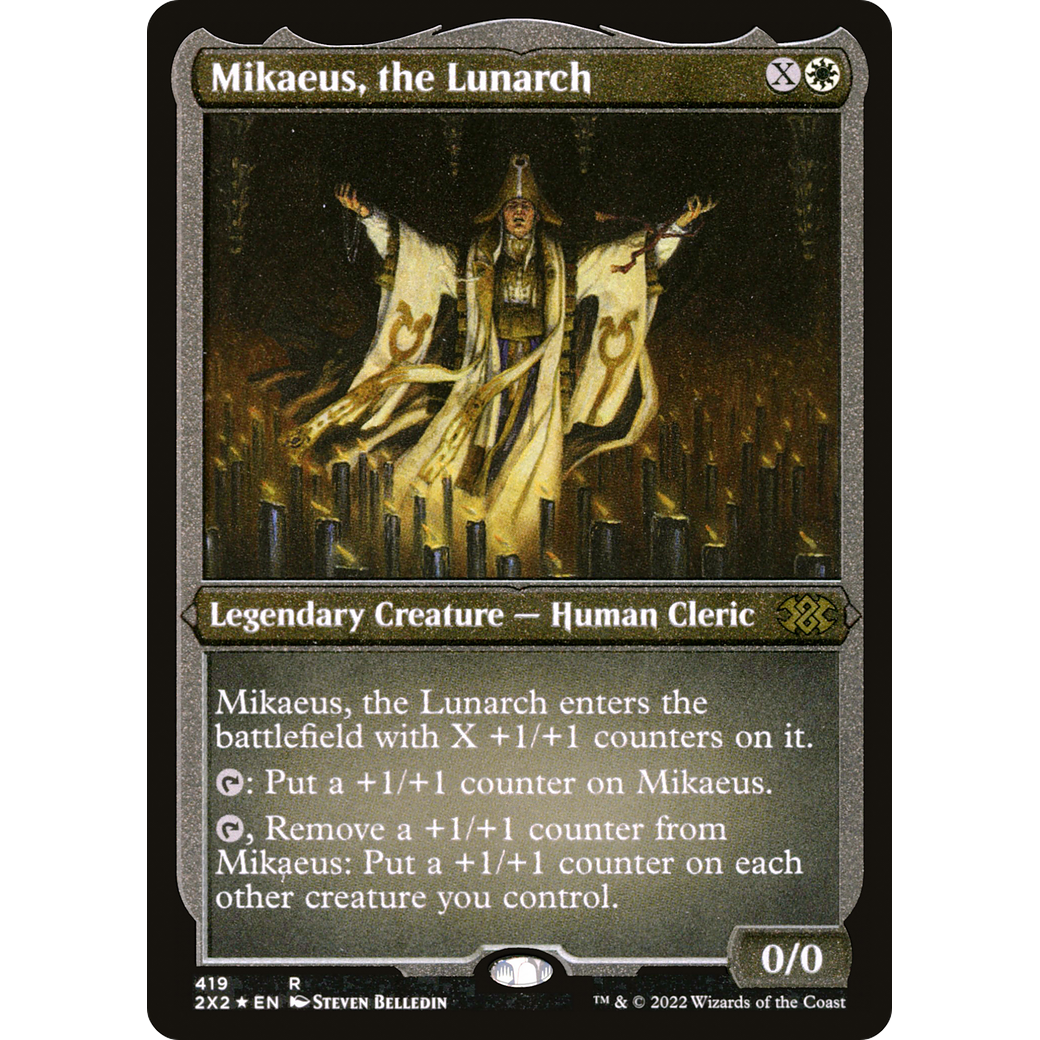 Mikaeus, the Lunarch (Foil Etched) (2X2-419) - Double Masters 2022 Foil