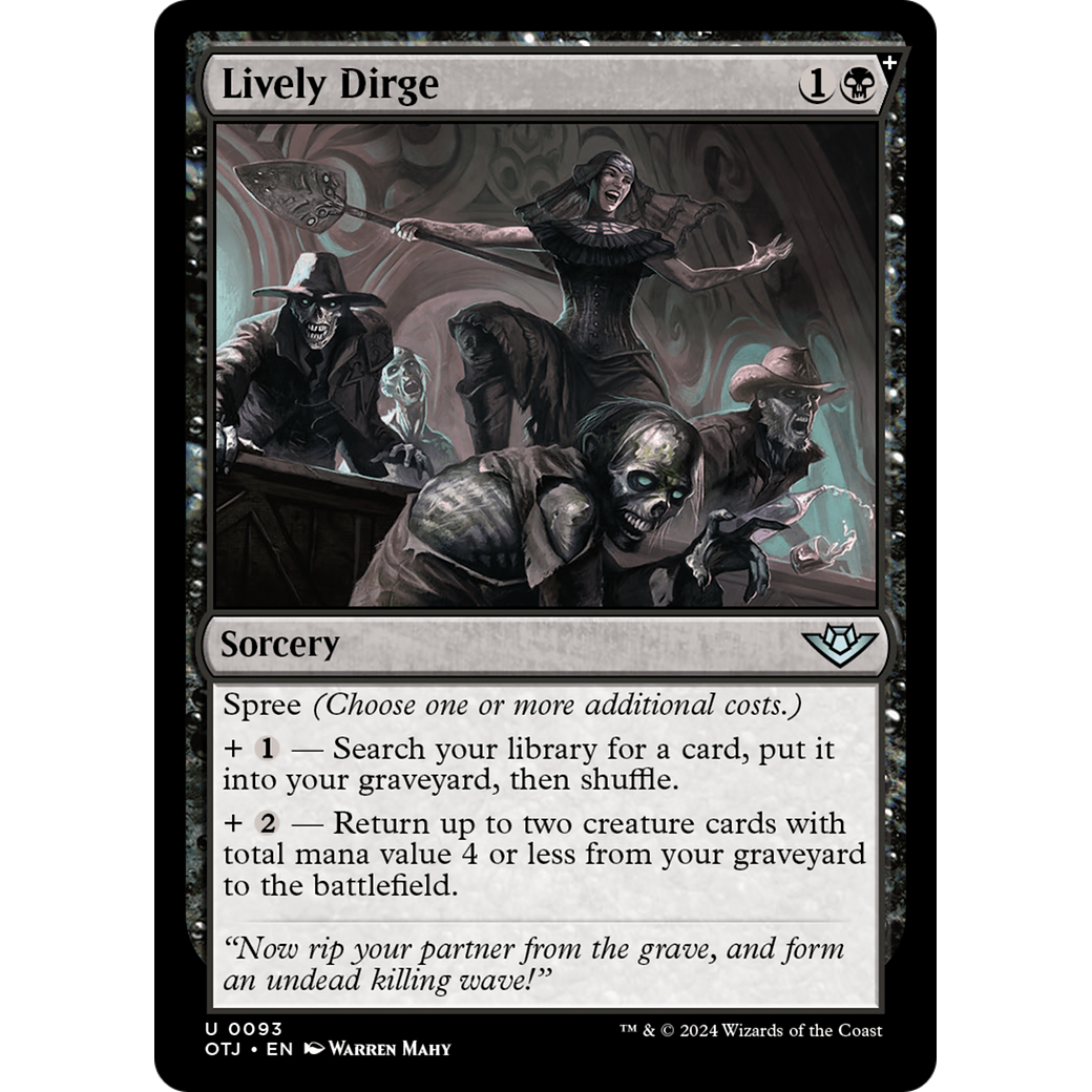 Lively Dirge (OTJ-093) - Outlaws of Thunder Junction: (spree) Foil
