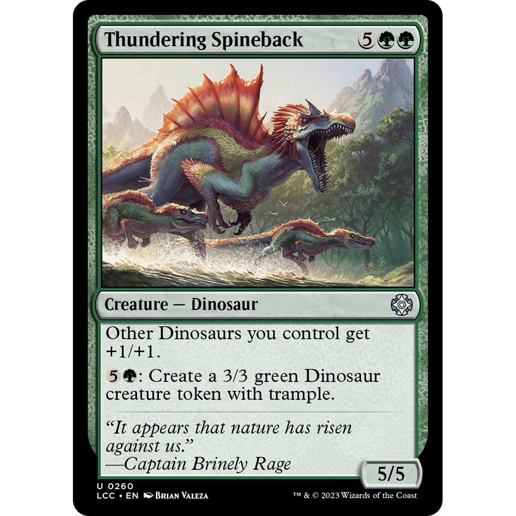 Thundering Spineback (LCC-260) - The Lost Caverns of Ixalan Commander