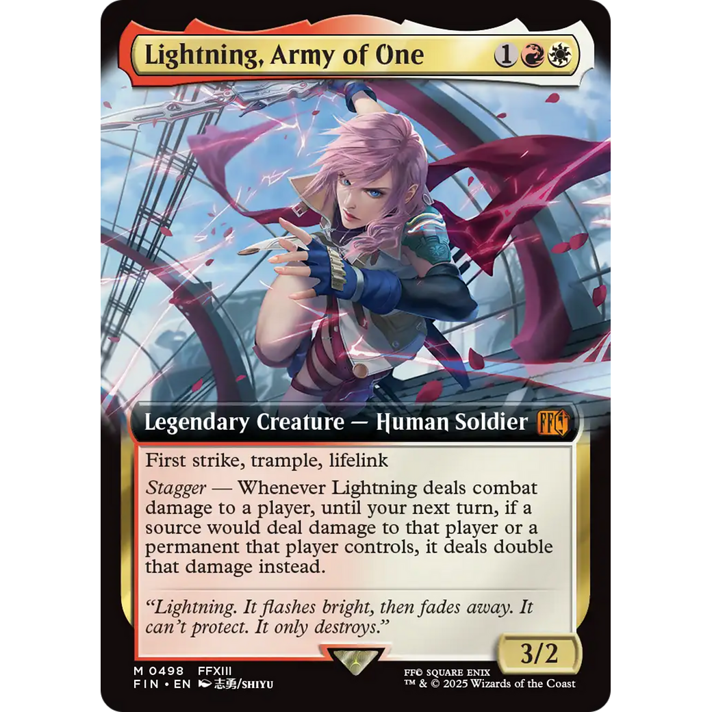 Lightning, Army of One (FIN-498) - FINAL FANTASY: (Extended Art)