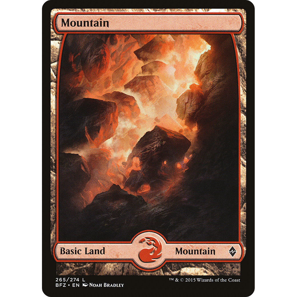 Mountain (265) - Full Art (BFZ-265) - Battle for Zendikar Foil