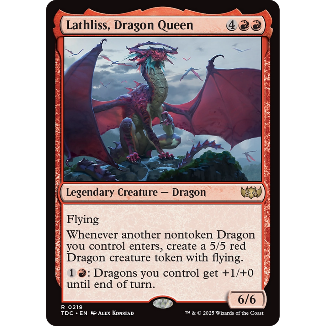 Lathliss, Dragon Queen (TDC-219) - Commander: Tarkir: Dragonstorm