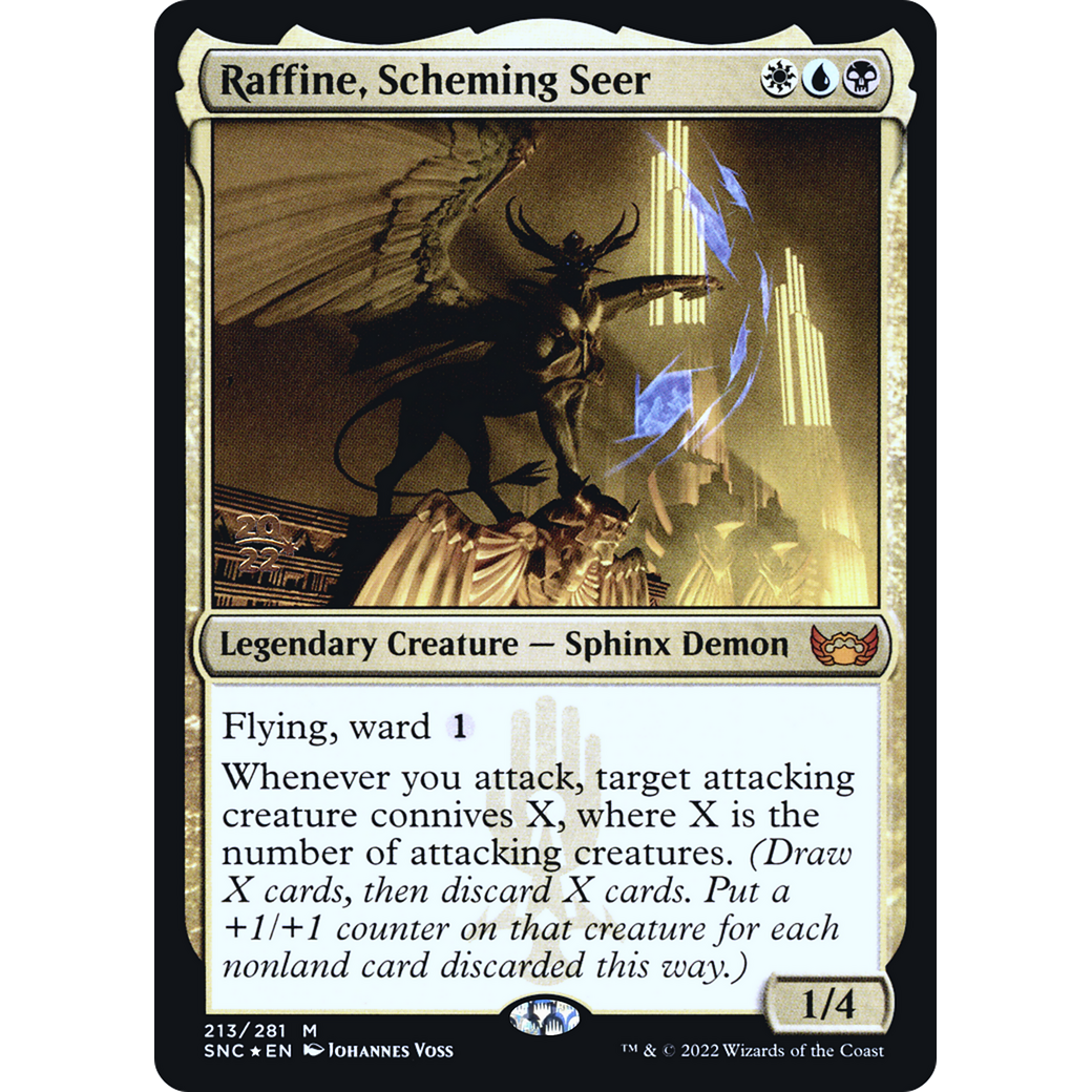 Raffine, Scheming Seer (PRE-213) - Streets of New Capenna Promos Foil
