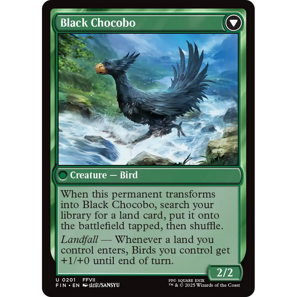 Sidequest: Raise a Chocobo // Black Chocobo (FIN-201) - FINAL FANTASY: (enchantment)