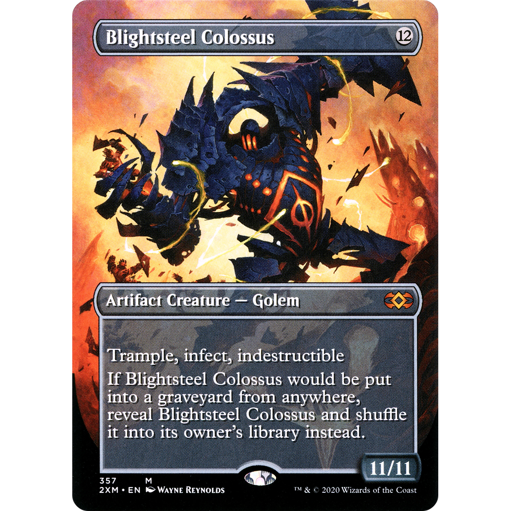 Blightsteel Colossus (Borderless) (2XM-357) - Double Masters (Borderless) Foil