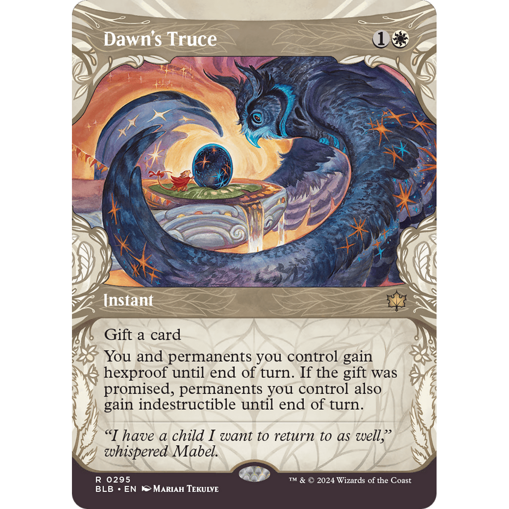 Dawn's Truce (BLB-295) - Bloomburrow: (Showcase) (Borderless) Foil