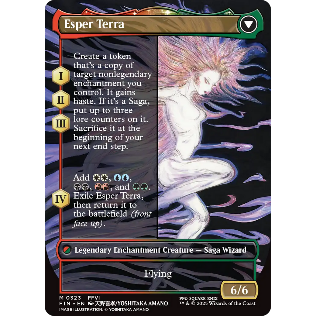 Terra, Magical Adept // Esper Terra (FIN-323) - FINAL FANTASY: (enchantment) (Borderless) Foil